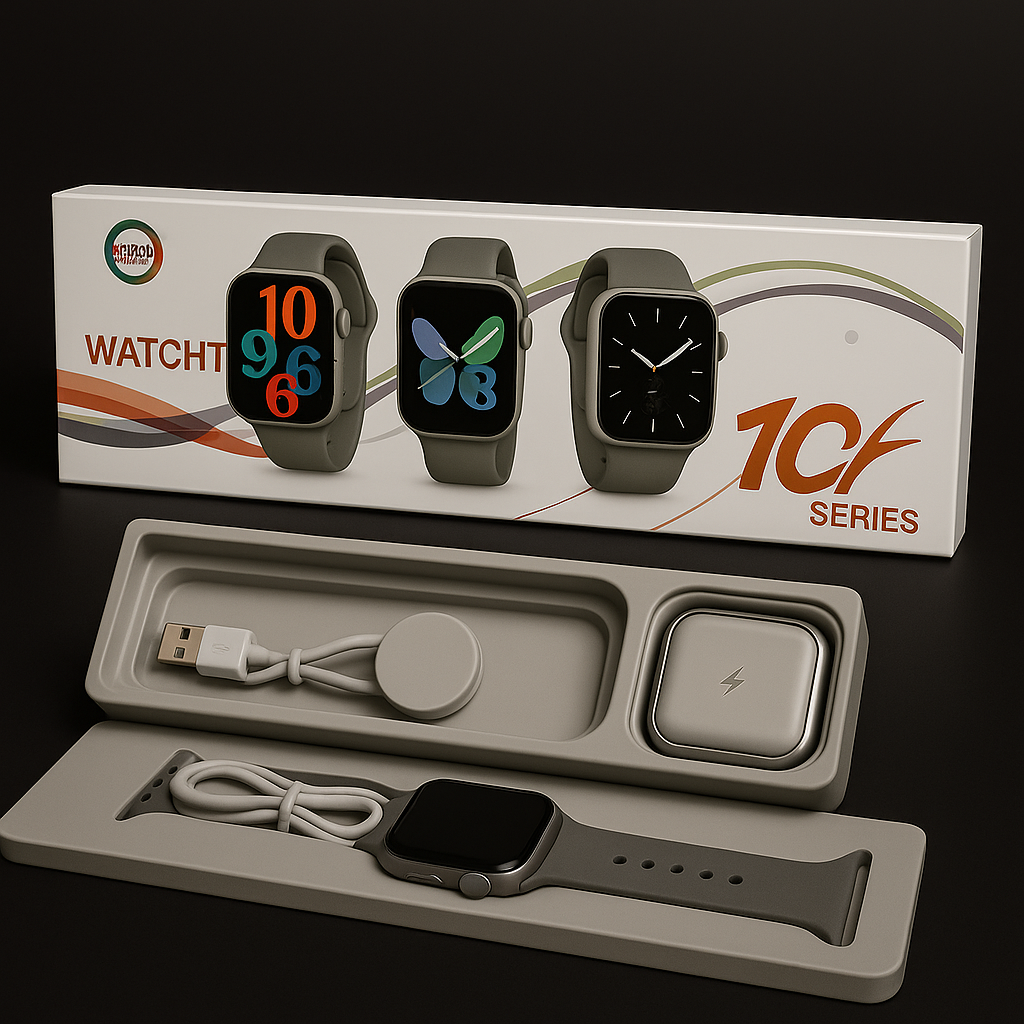 10 Series Smartwatch – Stylish Full-Touch Display with Magnetic Charger & Fitness Tracking