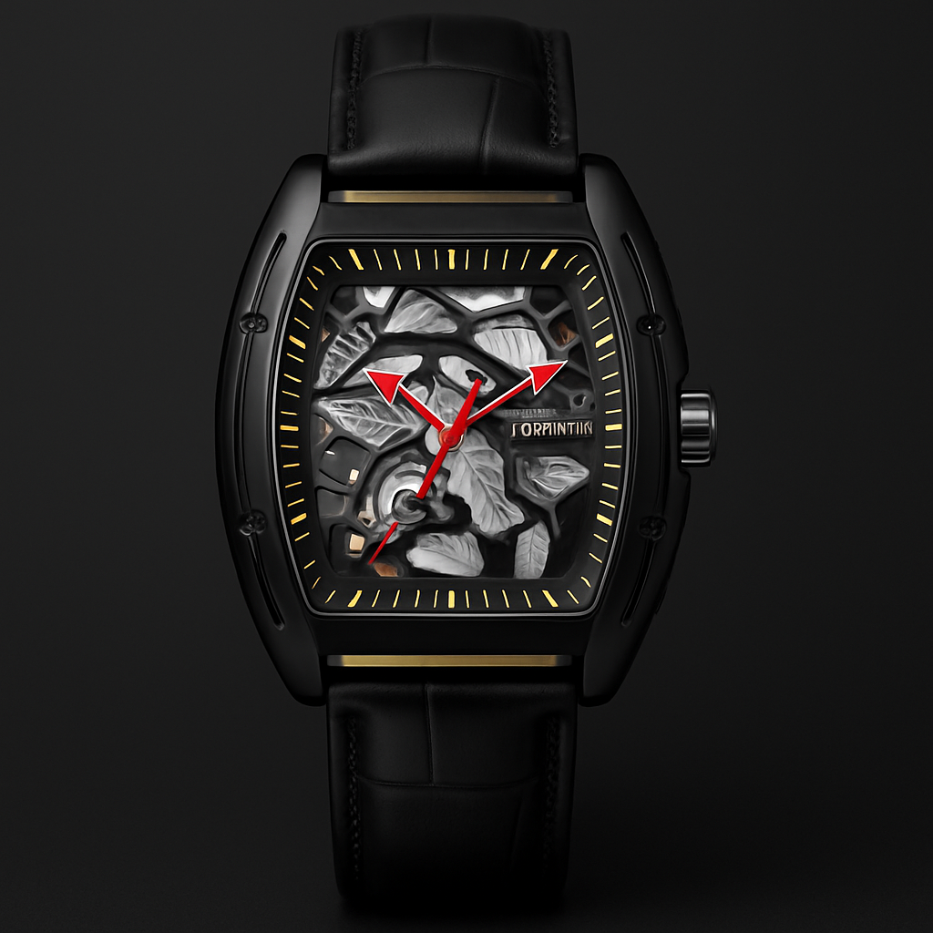 Design Automatic Mechanical Watch C Series Skeleton Analog Wristwatch