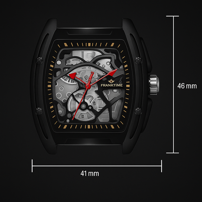 Design Automatic Mechanical Watch C Series Skeleton Analog Wristwatch