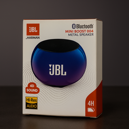 Mini Boost 004 – 4D Sound Metal Bluetooth Speaker | Compact, Stylish & Powerful